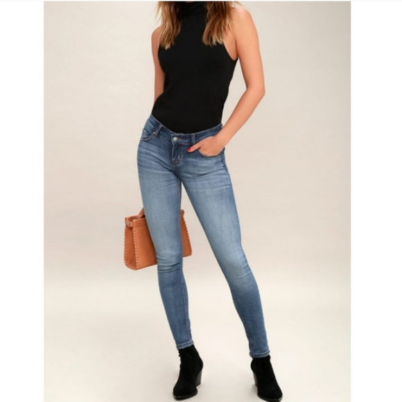 Lulu's Mica low rise skinny Jean's size 1 - Picture 4 of 8